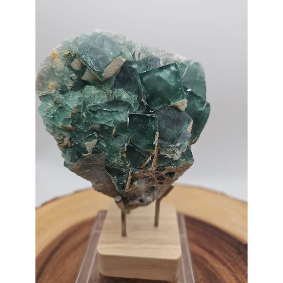 Raw Chunk Fluorite 1.27lb With Stand - Picture 3 of 10